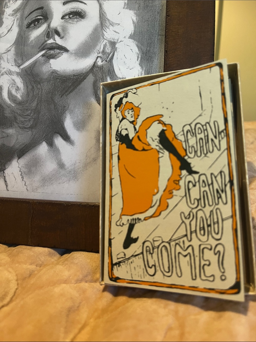 Cancan you come? 10 invitations with envelopes.  BNWT.  Vintage.